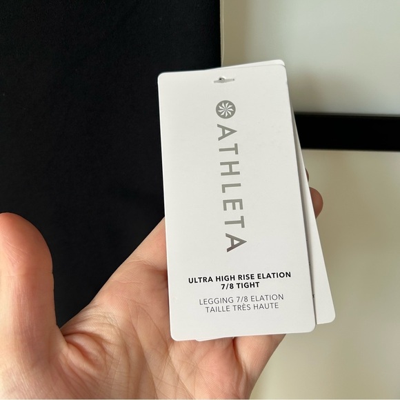 [XS] NWT Athleta Black Ultra High-Waist Elation 7/8 Tight Yoga Legging - Picture 10 of 13